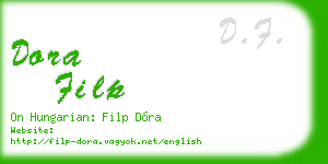 dora filp business card